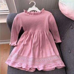 Pink Ruffled Kids Dress